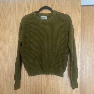 Urban Outfitters Mock Neck Sweater – Olive Green, Full Length, Cozy Fit